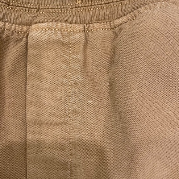 GAP Khakis Deep Camel Mini Skirt Size Large Drawstring Waist Front Back Pockets - Picture 12 of 12